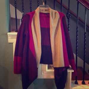 Cashmere throw sweater.